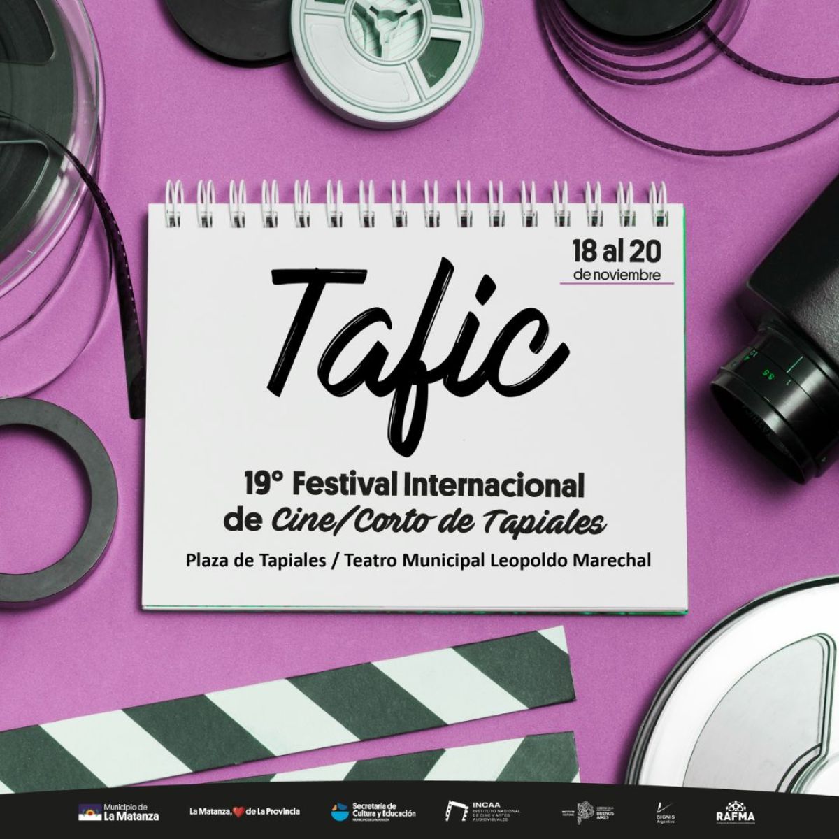 Toda la programación del 19 TAFIC, Festival Internacional de Cine Corto de Tapiales